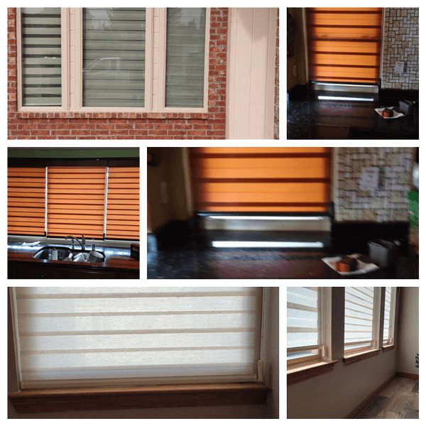 collage of window covering styles
